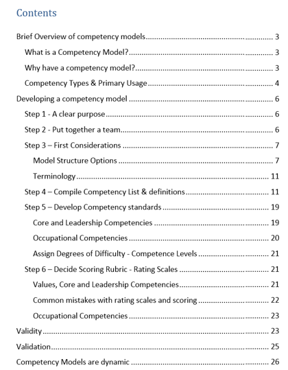 e-book model contents