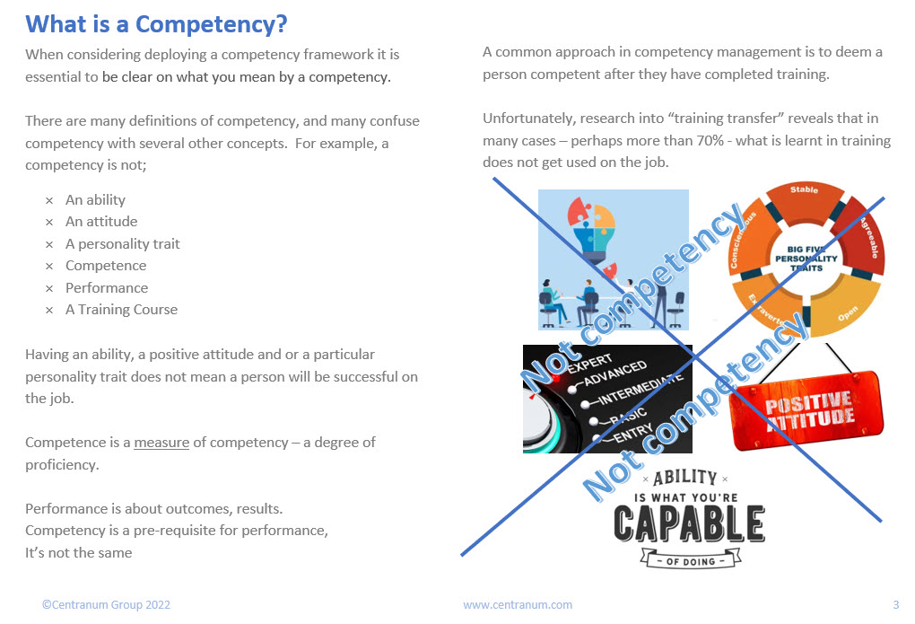 sample page competency statements