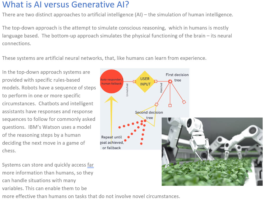 AI versus Generative AI